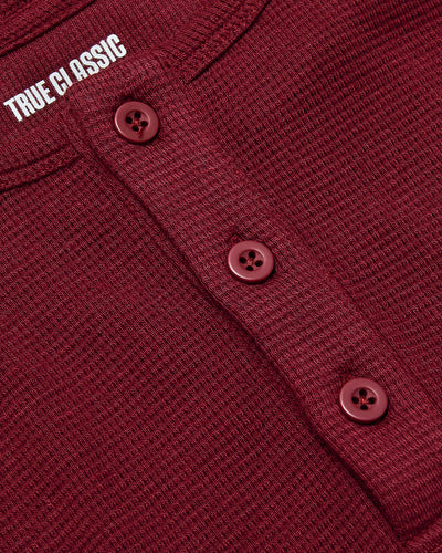 Waffle Long Sleeve Henley