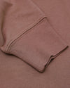 Ribbed cuff of Slate Mauve Fleece French Terry Pullover.