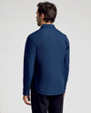 Back view of man in Navy Commuter Long Sleeve Shirt.