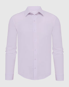 True ClassicOrchid Long Sleeve Lightweight Dress Shirt with buttons and point collar.