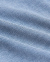 Banker Blue Stretch Oxford Shirt macro shot of woven fabric texture.