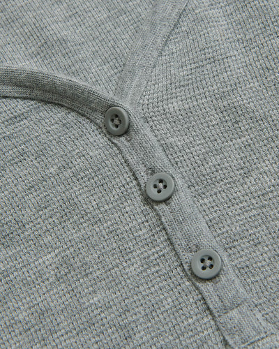 Waffle Long Sleeve Boxy Henley
