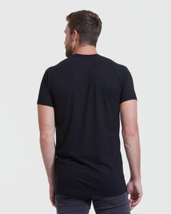 True ClassicAll Black Tall Straight Hem Crew Neck T-Shirt 6-Pack.