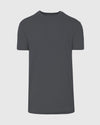 Carbon Tall Straight Hem Crew Neck T-Shirt, short-sleeved, flat display.