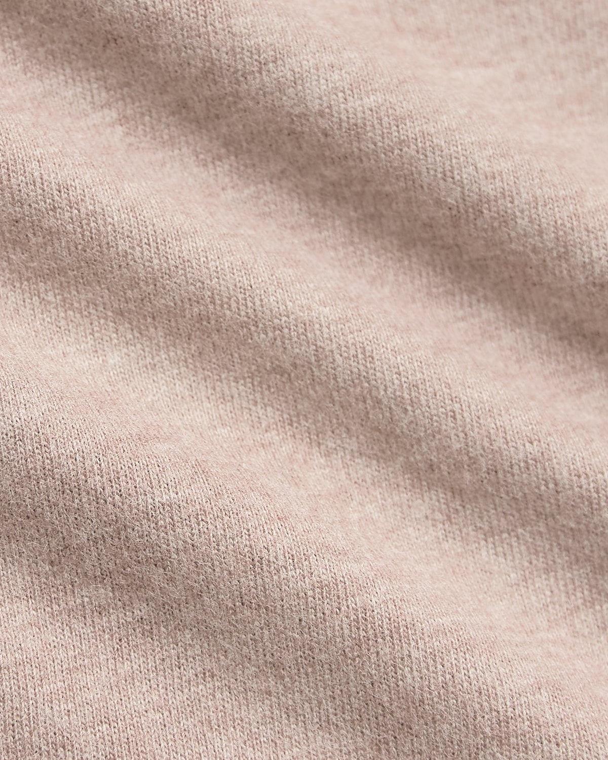 Light Heather Slate Mauve Tall Straight Hem Crew Neck T-Shirt close-up knit detail.