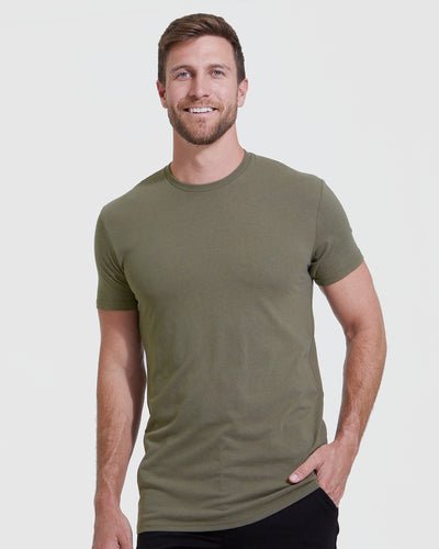 Camiseta clásica talla alta cuello redondo
