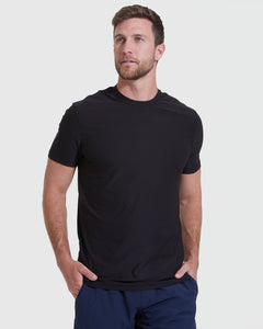 True ClassicMan wearing Timeless Tall Active Crew T-shirt and dark pants.