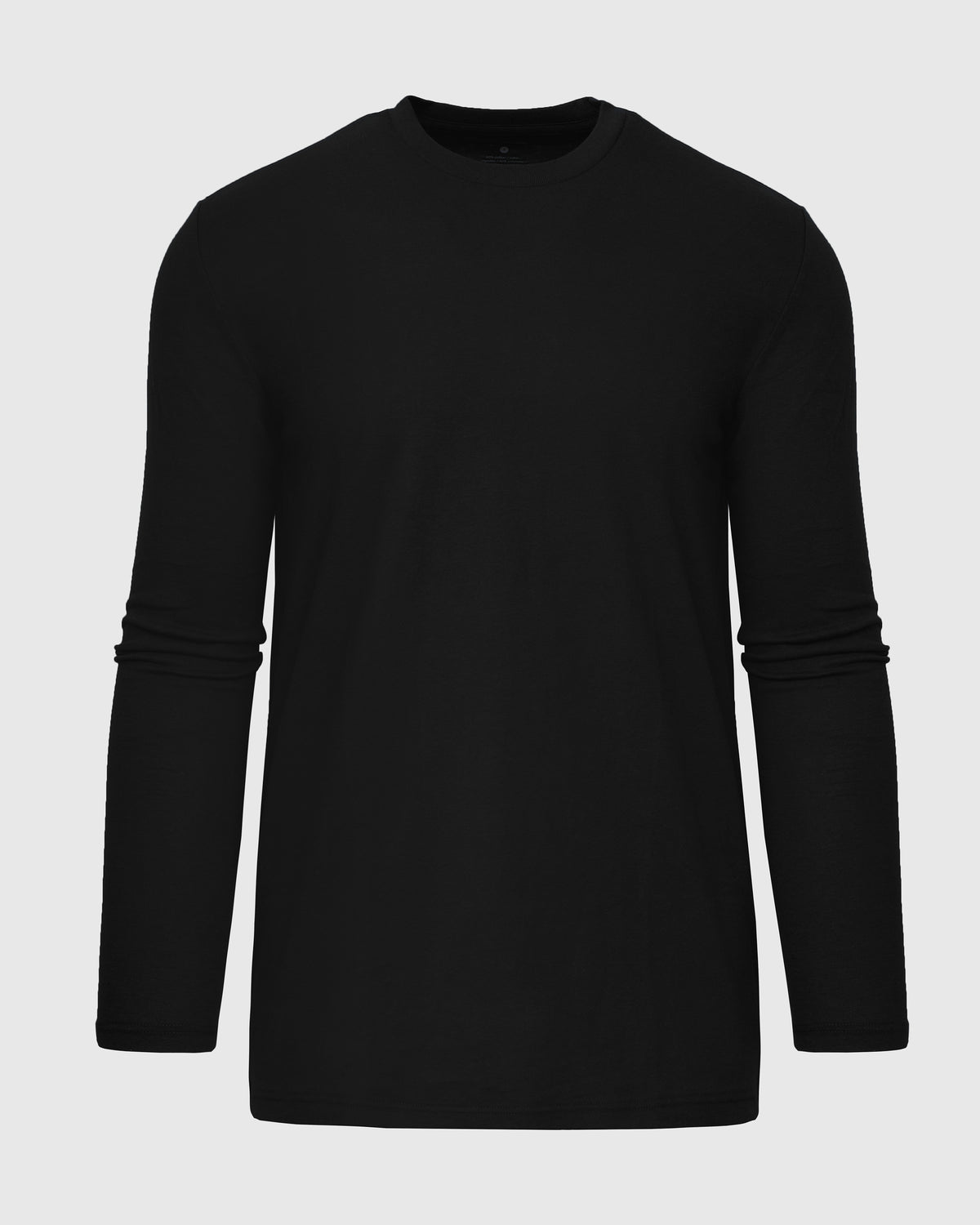 Black Tall Long Sleeve T-Shirt on a light-gray background.