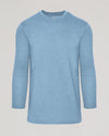 Heather Indigo Tall Long Sleeve T-Shirt laid flat, showcasing fit.
