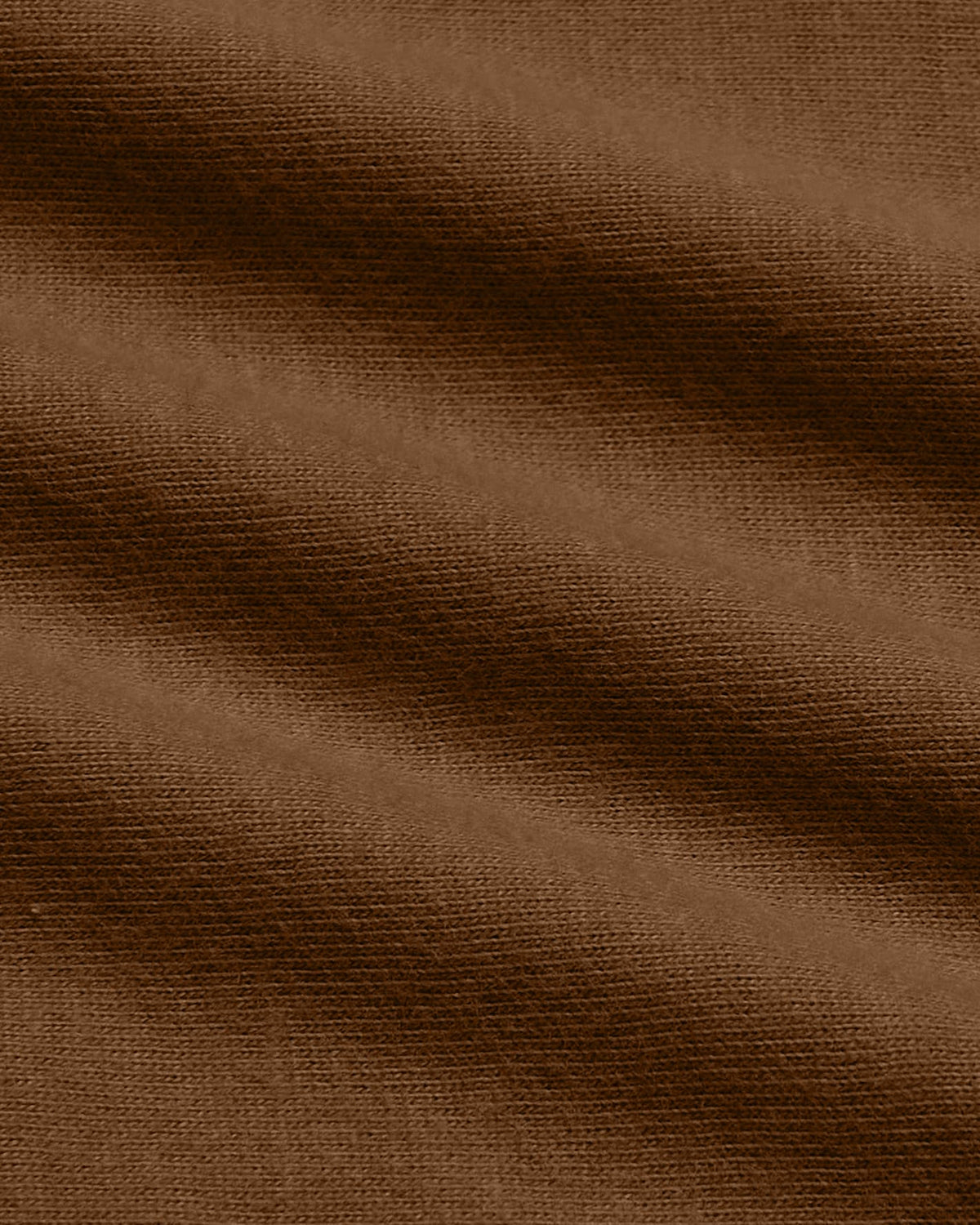 Close-up of Sepiawood Classic Crew Neck's brown knit fabric.