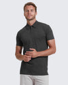 Tall Classic Polo 3-Pack modeled with relaxed fit, charcoal-gray polo.