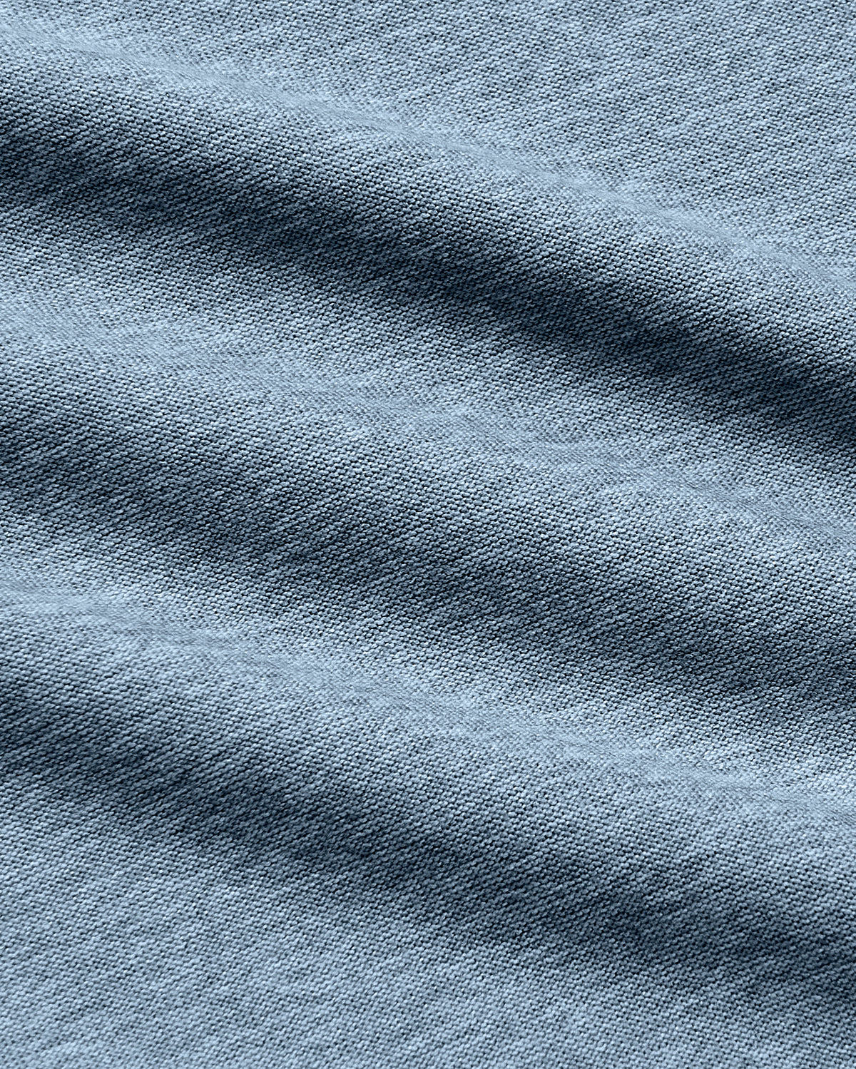 Heather Azul Tall Active Crew Neck 2.0 fabric close-up showcasing fine knit texture.