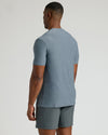 Heather Navy Tall Active Crew Neck 2.0 worn by man from behind.