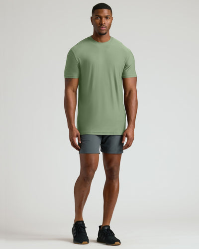 Camiseta deportiva talla alta cuello redondo