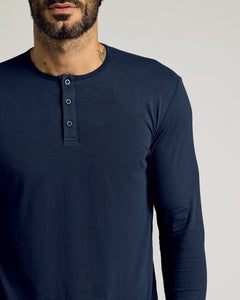True ClassicBearded man in Navy Long Sleeve Tall Classic Henley.