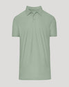 Lichen Short Sleeve Tall Active Polo, light sage, flat display.