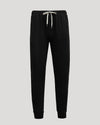 Black Tall Active Joggers with elastic waistband, white drawstring, tapered legs.
