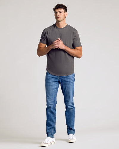 Tall Classic Curved Hem Crew Neck