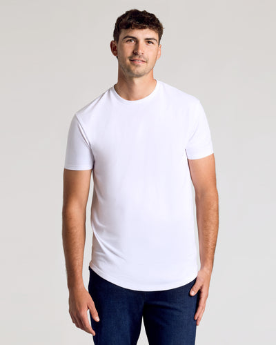 Tall Classic Curved Hem Crew Neck