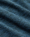 Dark Heather Bluebird Tall Active V-Neck, soft knit texture close-up.