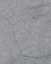 Heather Gray Tall Heavyweight Pocket Crew's pocket detail and knit texture.