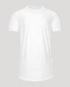 White t-shirt on a light gray background