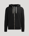 Black Fleece French Terry Zip Hoodie with zipper, drawcords, and pocket.