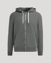 Carbon Fleece French Terry Zip Hoodie with kangaroo pockets and ribbed cuffs.