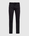 Black Wash Slim Comfort Stretch Jeans with five-pocket design and slim fit.