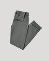 Carbon Slim Comfort Knit Chino Pant, slate-gray, folded with button closure.