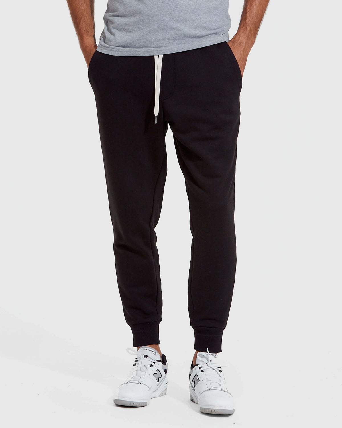 Black Pullover Fleece Crew & Jogger 2-Pack featuring black joggers.