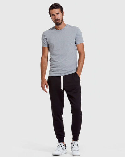 Black Full Zip Fleece Hoodie & Jogger Set