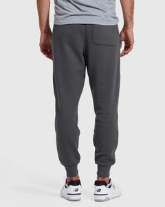 True ClassicCarbon Fleece French Terry Joggers with elastic cuffs and patch pocket.
