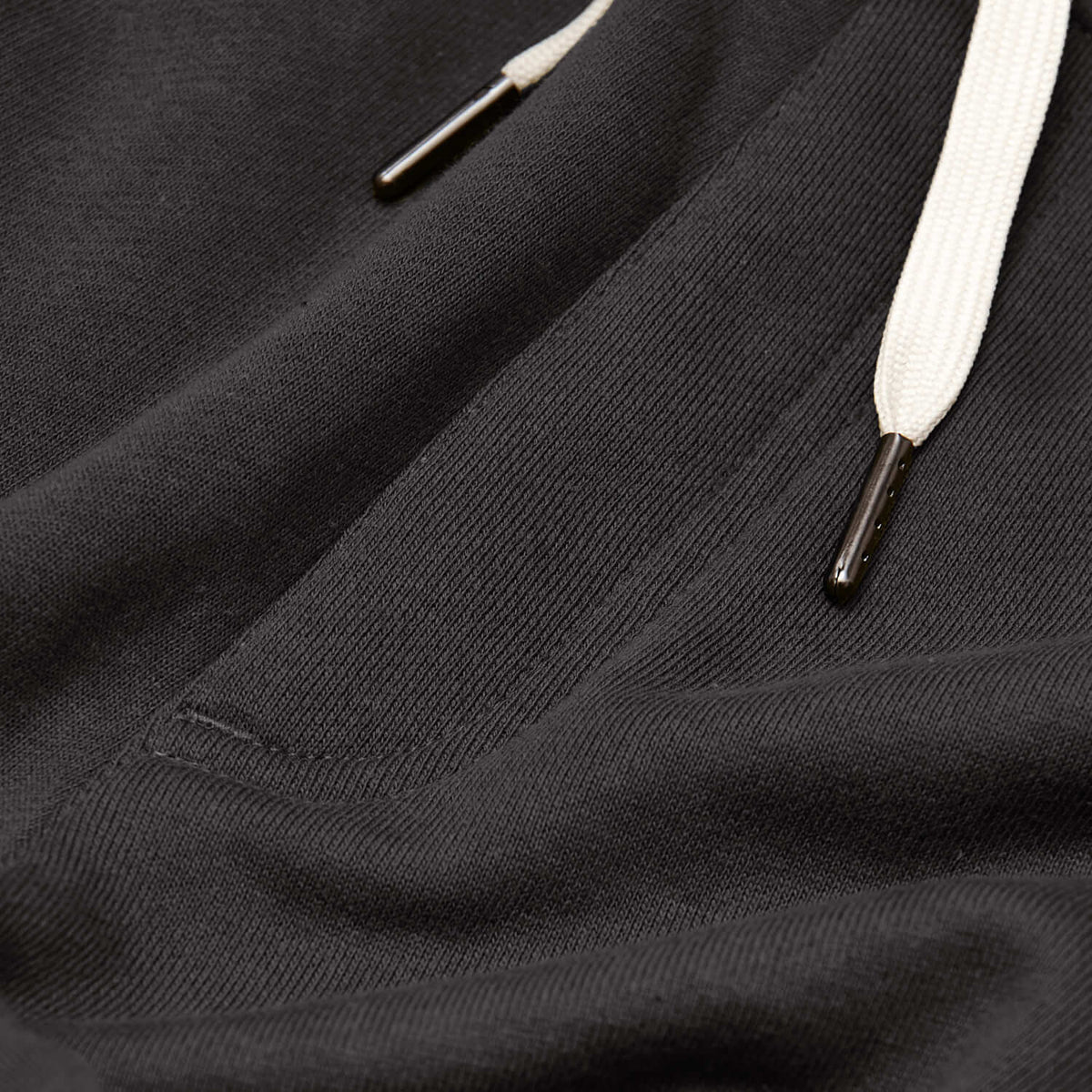Carbon Fleece French Terry Joggers detail: knit-jersey, kangaroo pocket, drawcords.