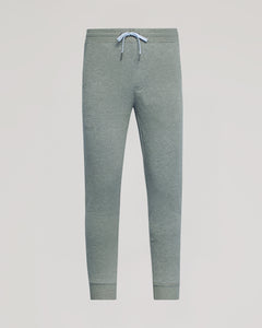 True ClassicDark Heather Gray Fleece French Terry Joggers with cuffed bottoms and drawstring.