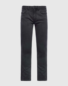 True ClassicGray Wash Straight Comfort Stretch Jeans with five pockets, button-zip fly.