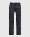 Gray Wash Straight Comfort Stretch Jeans with five pockets, button-zip fly.
