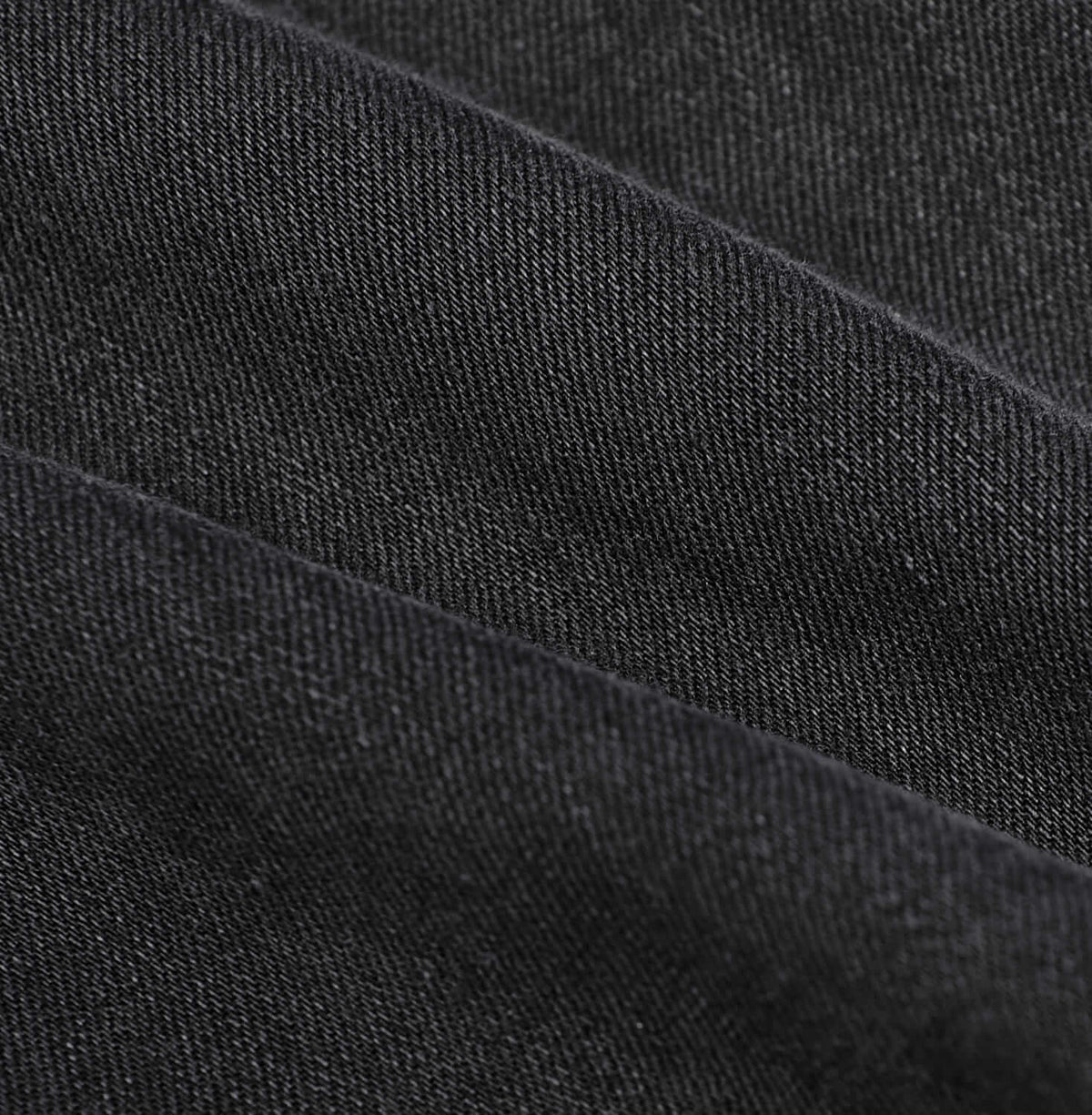 Gray Wash Straight Comfort Stretch Jeans with fine twill pattern and subtle folds.