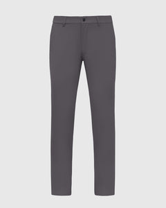 True ClassicCarbon Commuter Pants, charcoal-gray, front view, straight-leg, two front pockets.