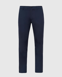 True ClassicNavy Commuter Pants with slim leg, belt loops, and multiple pockets.