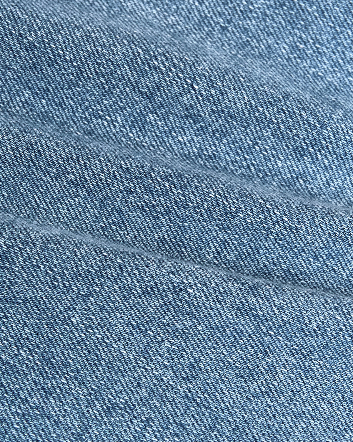 Light Indigo Wash Slim Authentic Denim Jeans close-up fabric detail.