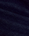 Close-up of Indigo Rinse Straight Authentic Denim Jeans fabric.