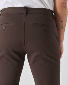 True ClassicDark Oak Slim Twill Chino Pant with tailored fit and welt back pockets.