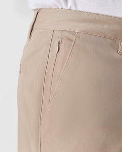 True ClassicKhaki Straight Twill Chino Pant with belt loops and zippered pocket.