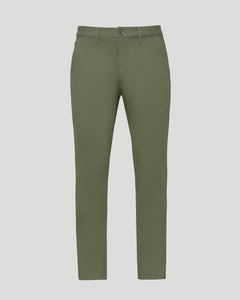 True ClassicMilitary Green Slim Chino Pants 2.0 front view with tapered legs.