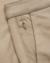 Black & Khaki Straight Chino Pants 2-Pack, close-up showing fabric texture and zippered pocket.