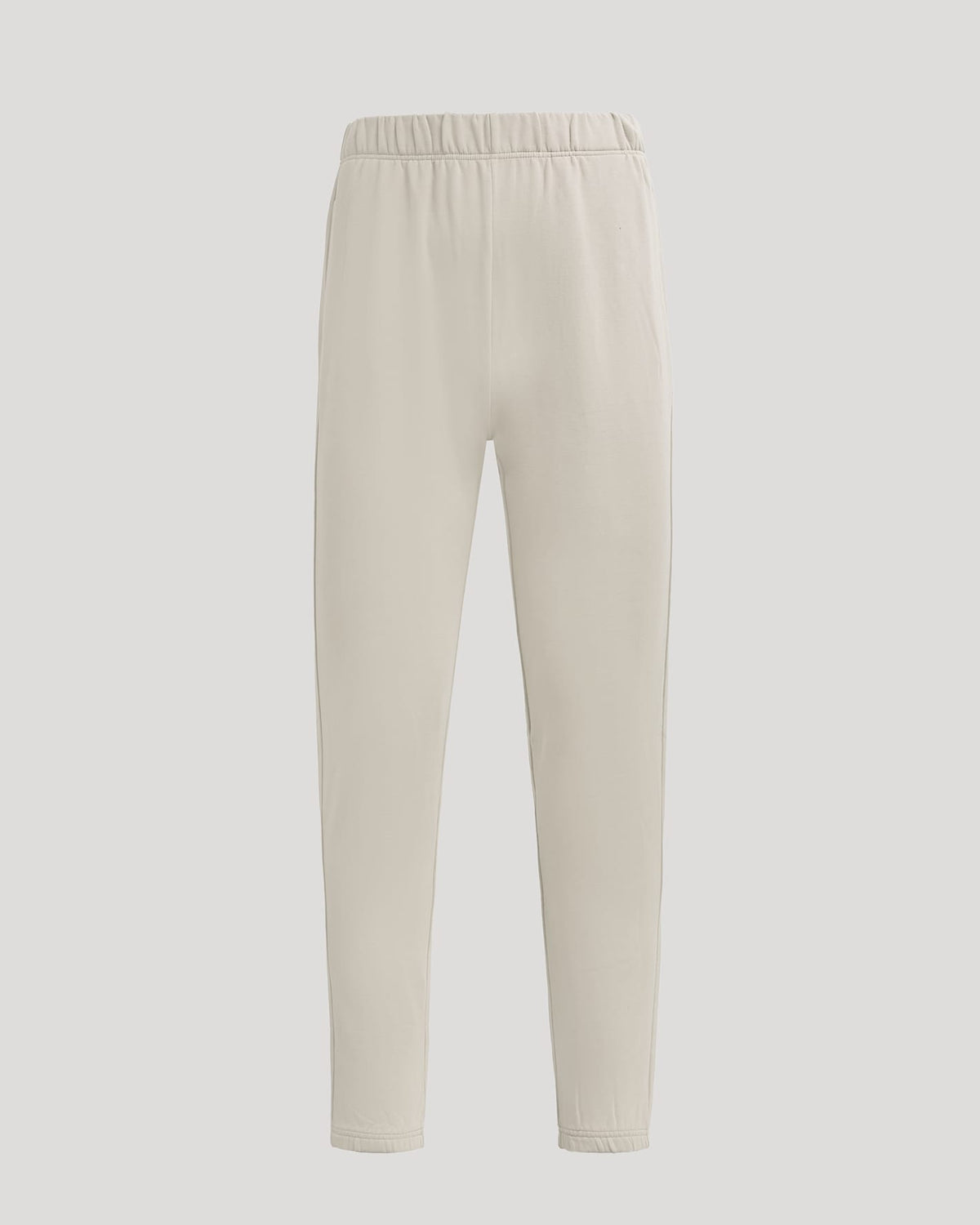 Womens Oatmeal Relaxed Joggers with elastic waistband and cuffs.