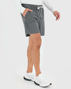 True ClassicMan wearing Carbon Active Quick Dry Shorts with Liner, showcasing athletic fit.