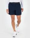 Active Crew & Training Short 8-Pack worn, showcasing navy shorts and running shoes.