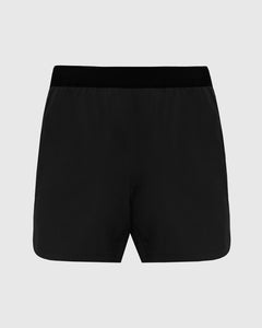 True Classic7 Black Active Training Shorts 2.0 with elastic waistband and side-slit hems.